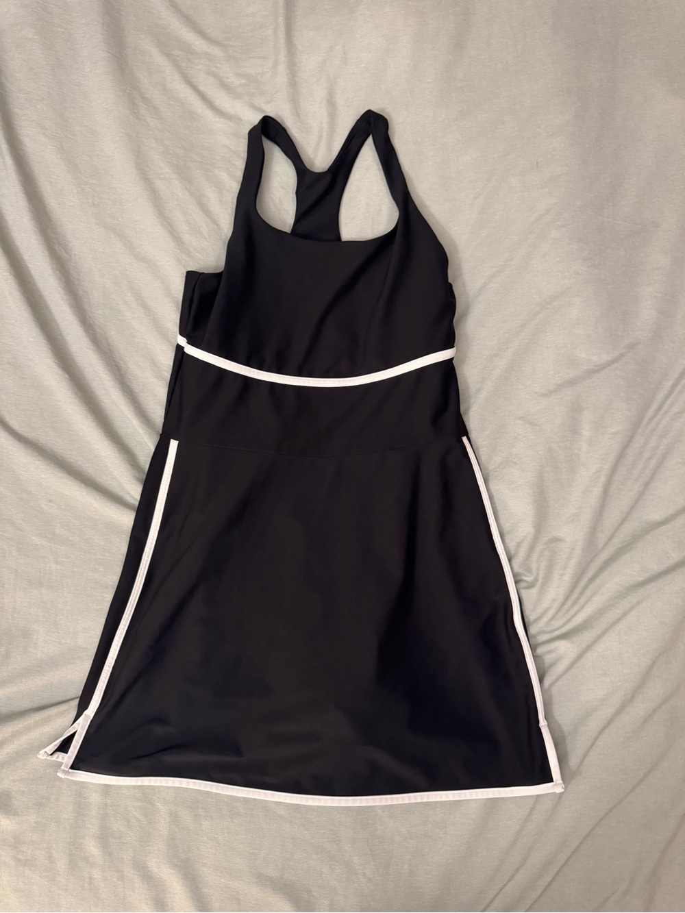 Black Tennis Dress with White Trim - Women's - Old Navy - Medium